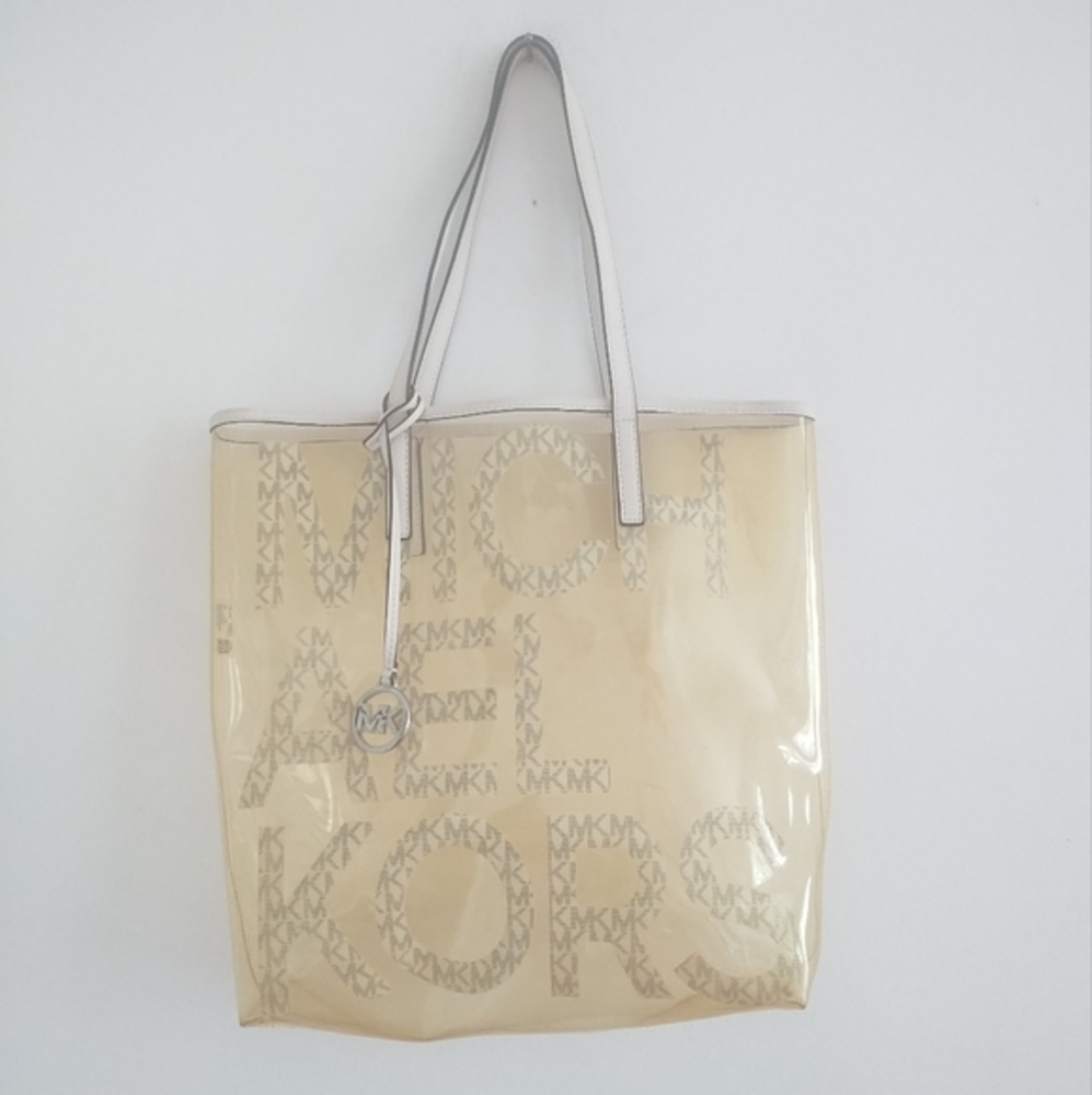 MICHAEL Michael Kors The Michael Large Graphic Logo Clear Tote Bag